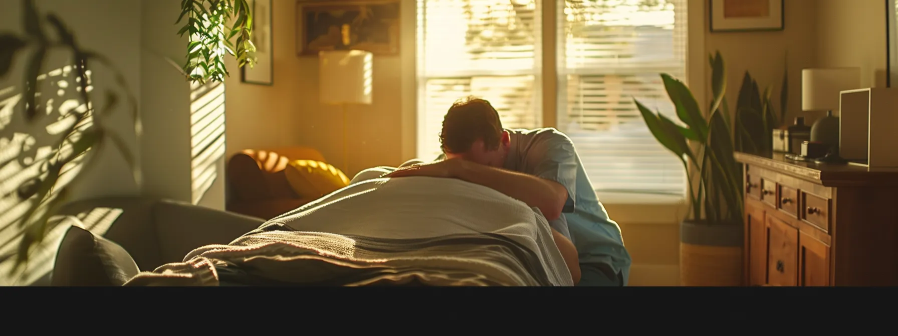 a chiropractor carefully examining a patient's spine in a peaceful, well-equipped office setting.