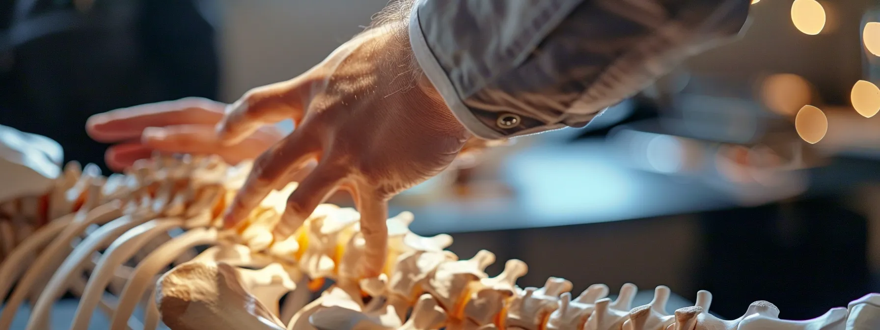 a chiropractor gently adjusting a patient's spine, promoting natural pain relief and overall well-being.