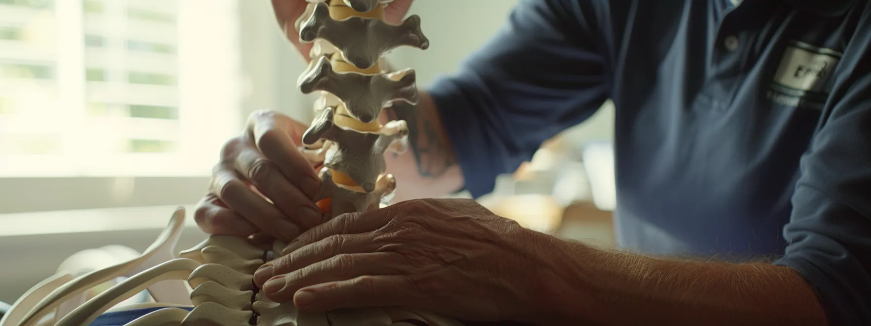 a chiropractor adjusting a patient's spine to promote proper alignment and posture.