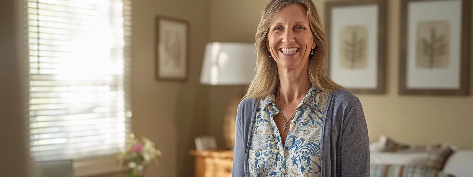 a smiling patient stands tall with improved posture, radiating confidence and vitality after successful treatments with their cochrane chiropractor.