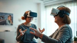 VR cognitive rehabilitation therapy session