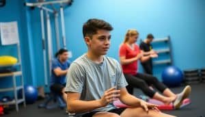 Image of a teenager participating in sports therapy in Calgary